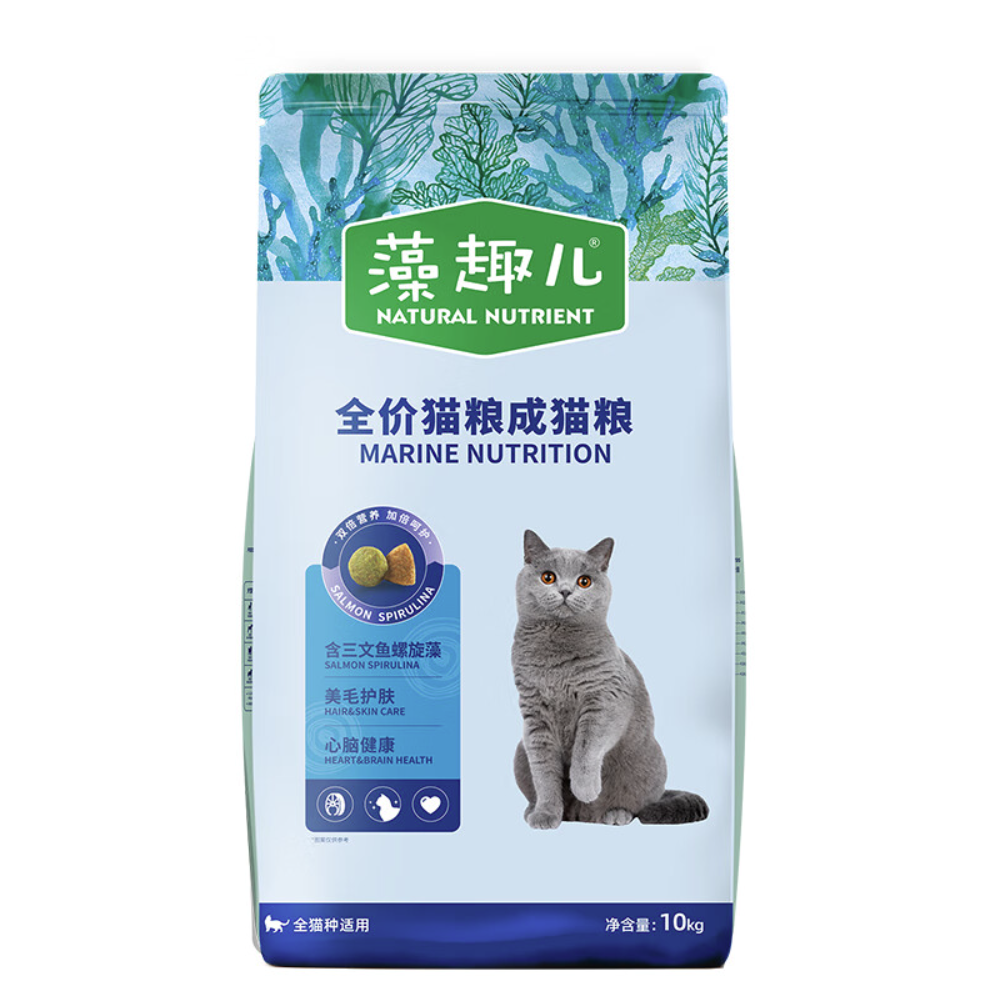 Myfoodie 麦富迪 藻趣儿系列 三文鱼螺旋藻成猫猫粮 10kg（前100名） 91.18元（需