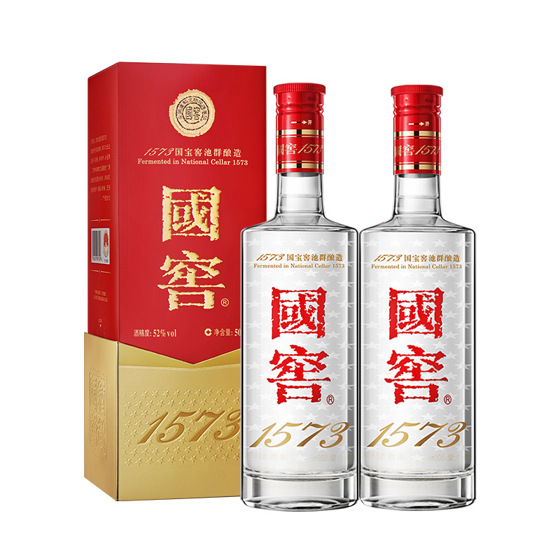 泸州老窖 国窖1573 52%vol 浓香型白酒 500ml*2瓶 1657元