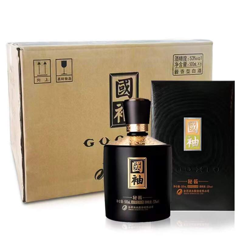 舍得 国袖秘酱 酱香型白酒 53度 500mL×6瓶 整箱礼盒装 1095元（需用券）