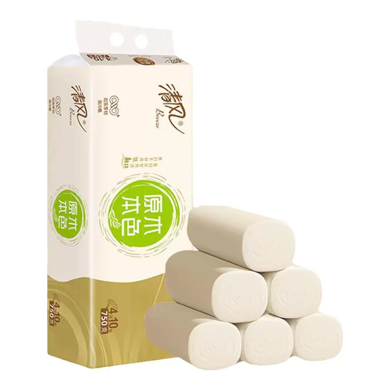 Breeze 清风 无芯卷纸 4层 10卷 家用卫生纸 75g*10卷 ￥5.9