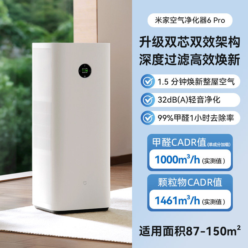 移动端：米家 6 Pro AC-M38-SC 家用空气净化器 1869.15元（淘金币可抵16元起）