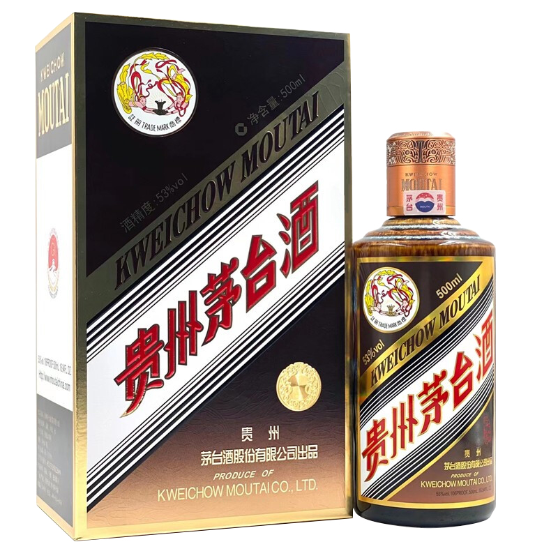 移动端、京东百亿补贴：MOUTAI 茅台 彩釉珍品 酱香型白酒 53度 500ml 单盒装 39