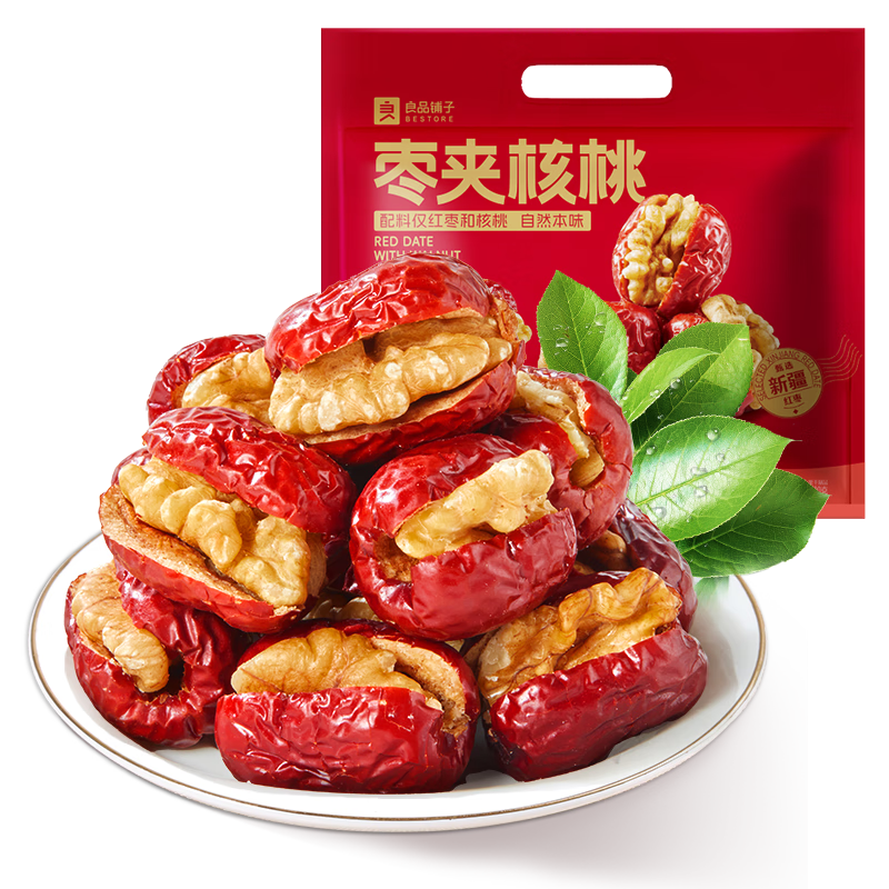 良品铺子 枣夹核桃红枣大枣无添加 400g 10.9元(需领券)