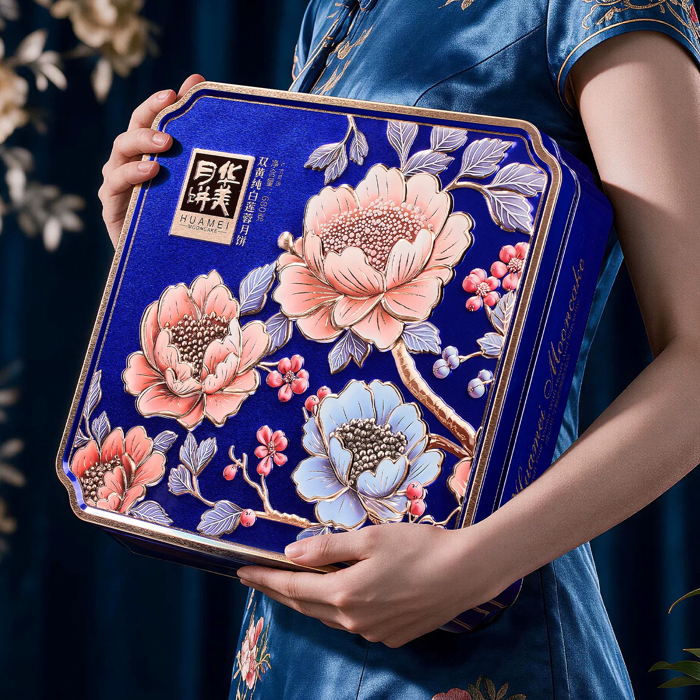 华美 经典广式月饼礼盒罐装双蛋黄纯白莲蓉中秋节送礼团购2026新款 19.9元 - 线报酷