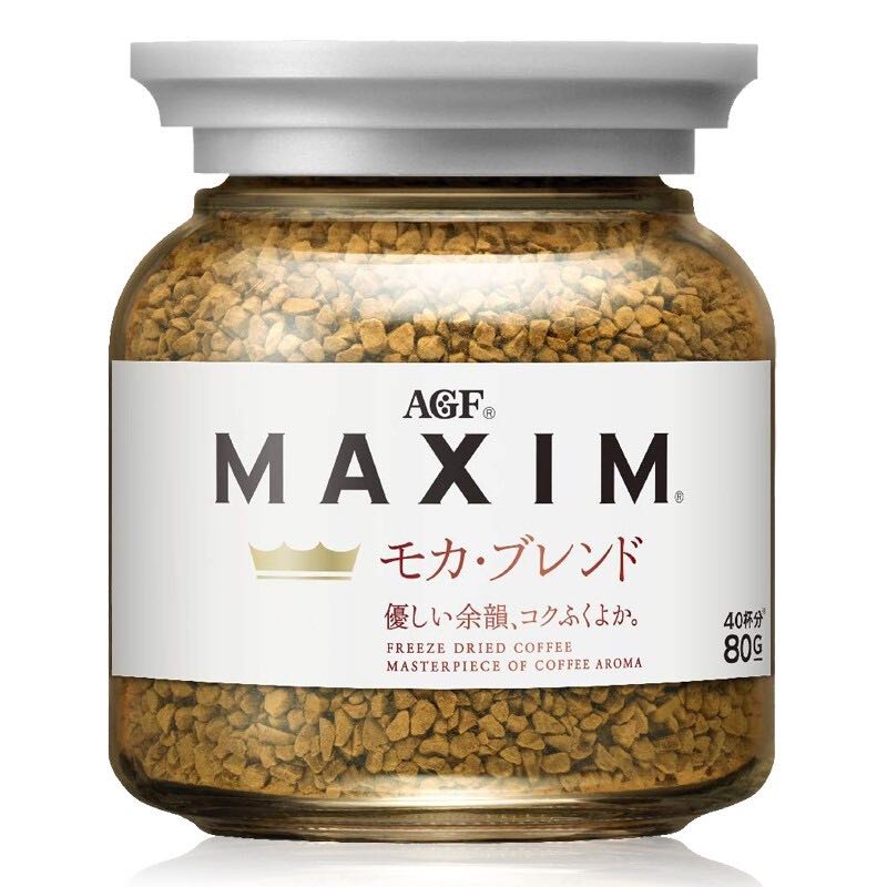 AGF Maxim马克西姆 摩卡冻干速溶黑咖啡 80g 12.36元