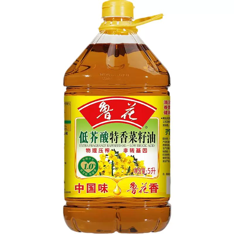 luhua 鲁花 低芥酸特香菜籽油5L物理压榨食用油 ￥105.9