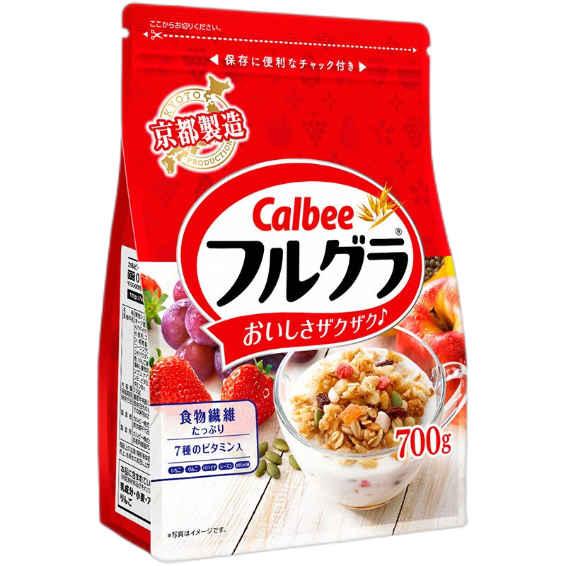 再降价、PLUS会员：Calbee 卡乐比 经典水果燕麦片700g*4件 135.7元（合33.92元/件