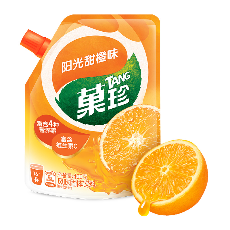 88VIP：TANG 菓珍 果珍果汁粉补充维VC甜橙味冲饮夏日饮品0脂肪固体饮料400g 13.