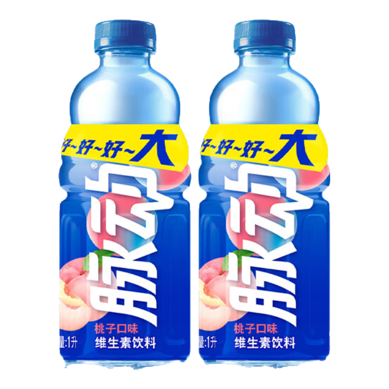 脉动 维生素饮料 蜜桃口味 1L*2 9.64元（合4.82元/瓶）