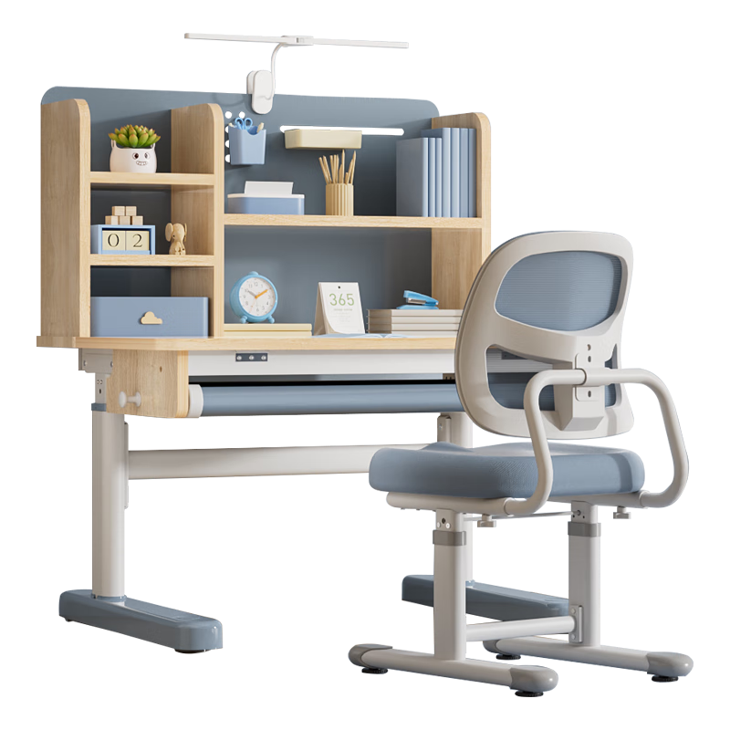 国家补贴：京东京造 儿童书桌学习桌椅写字桌80cm莫兰迪蓝 597.61元