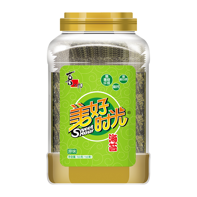 88VIP、今日必买：美好时光 原味海苔片 150g*1桶 49.51元淘金币到手48.29元