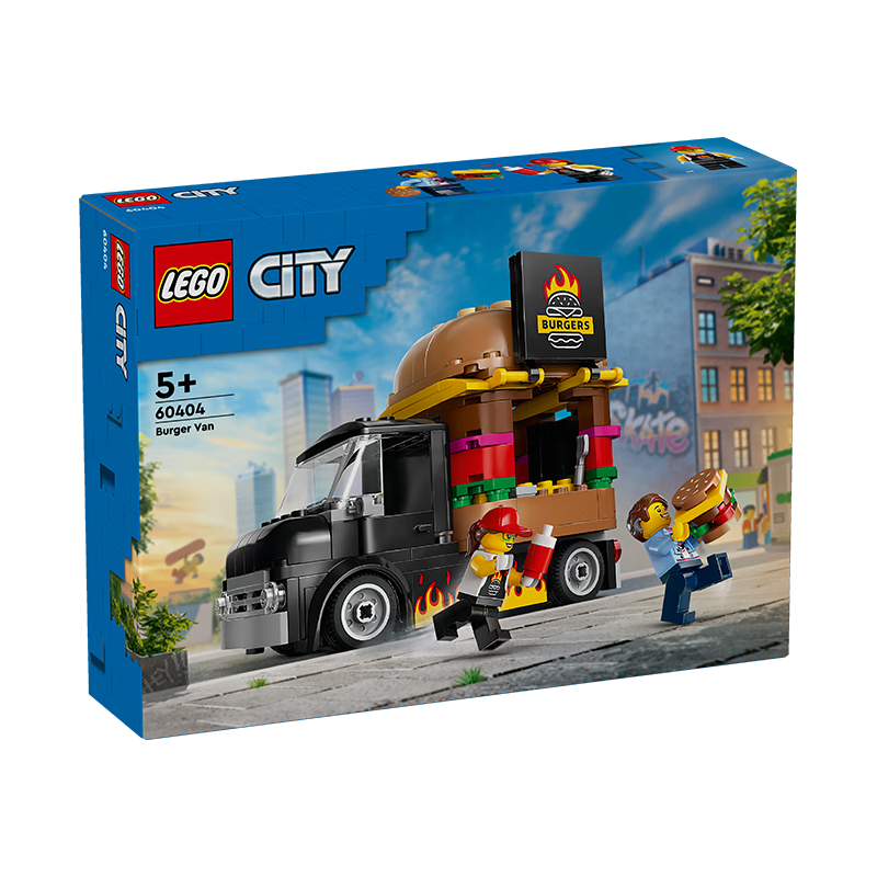 LEGO 乐高 积木拼装城市系列60404 汉堡餐车5岁+男孩儿童玩具六一儿童节礼物 1