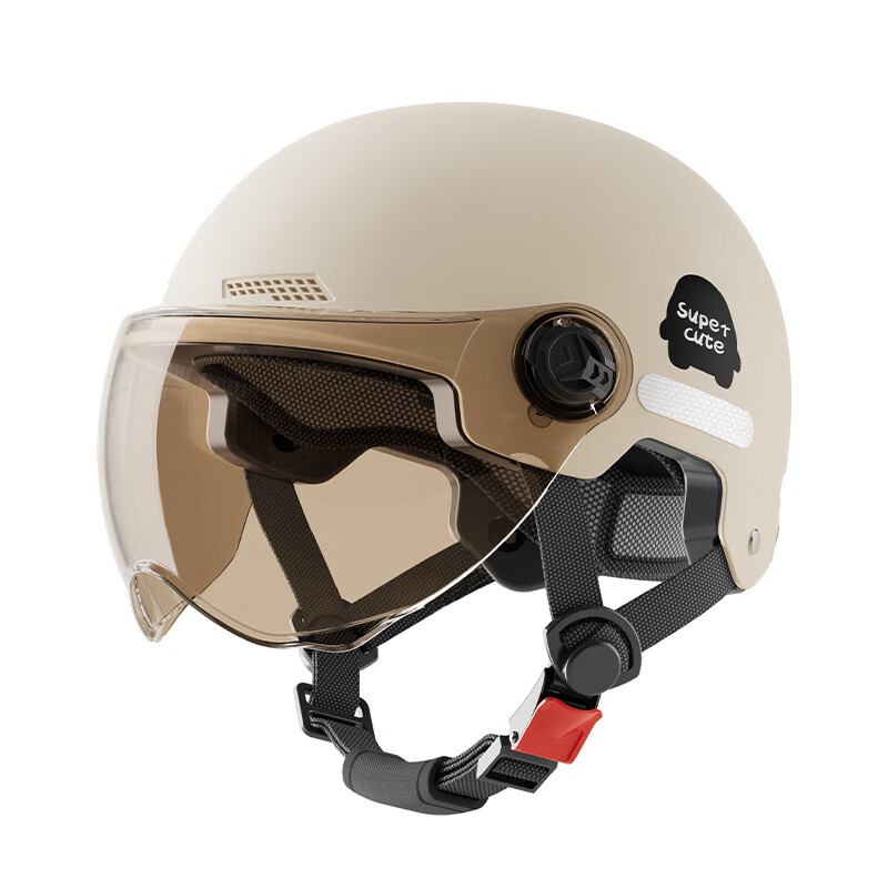 欣云博 3C认证摩托车半盔头盔 杏色遮阳短镜 23.6元（需用券）