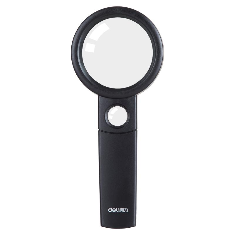 得力 9092 手持放大镜 带铺镜款 45mm 小号 黑色 10元
