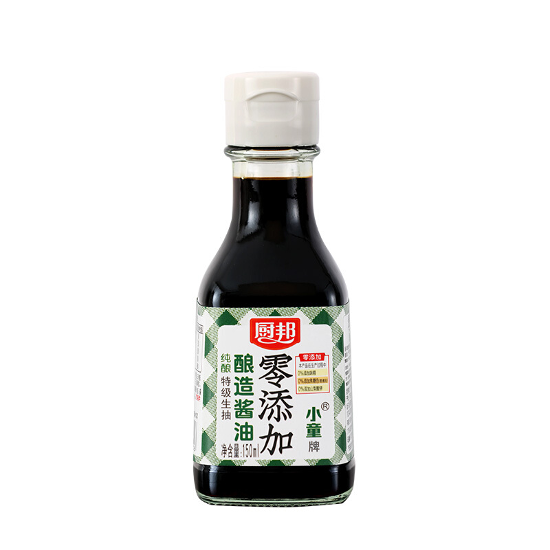 厨邦 小童牌 零添加 酿造酱油 150ml 6.4元