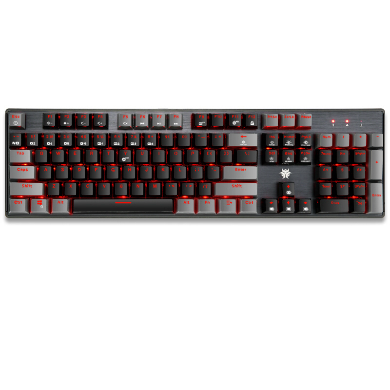 Hyeku 黑峡谷 GK715 104键 有线机械键盘 黑灰 凯华BOX红轴 单光 154元