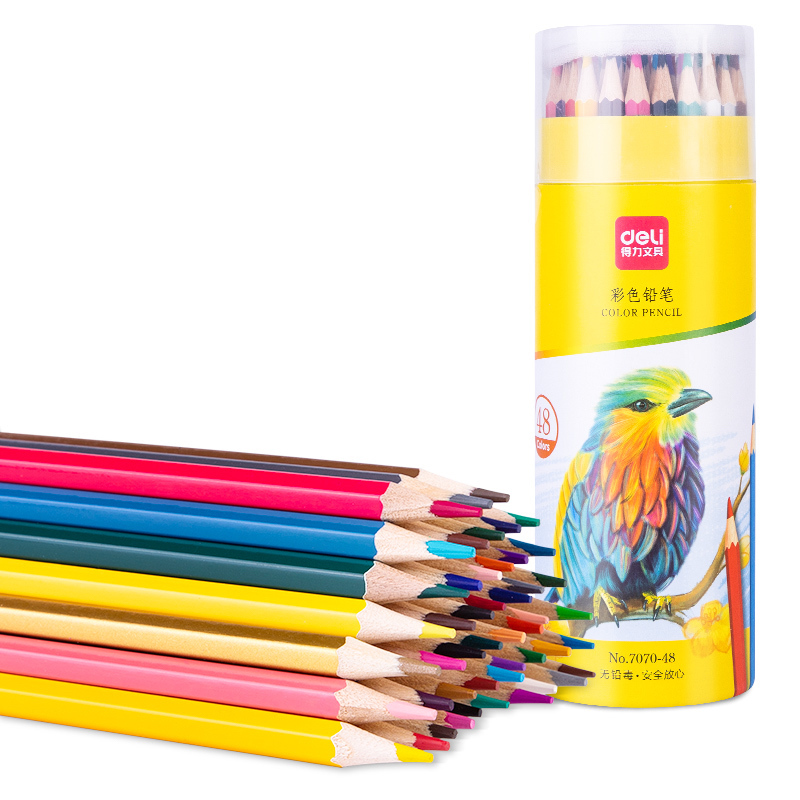 deli 得力 DL-7070-48 油性彩色铅笔 48色 19.74元（拍下立减）