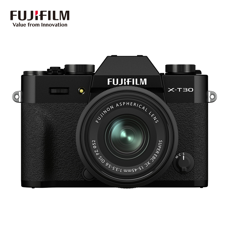 富士（FUJIFILM）X-T30 II/XT30 II 微单相机 套机（15-45mm镜头 ) 黑色 2610万像素 18