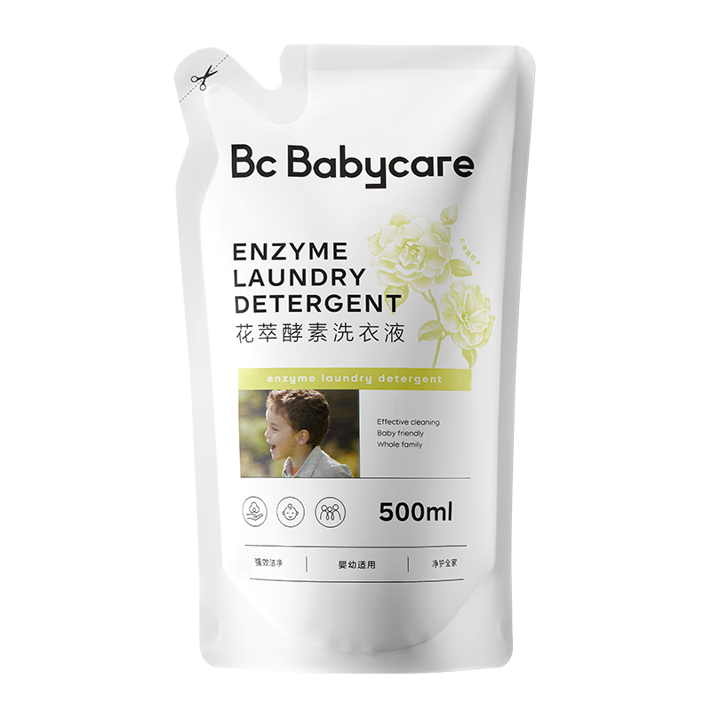 PLUS会员：bc babycare 花萃酵素宝宝香氛洗衣液 500ml【尝新装】栀子花 6.41元包