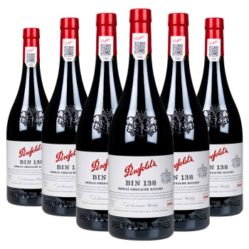 Penfolds 奔富 BIN138 干红葡萄酒 750ml*6瓶 整箱装 1199元