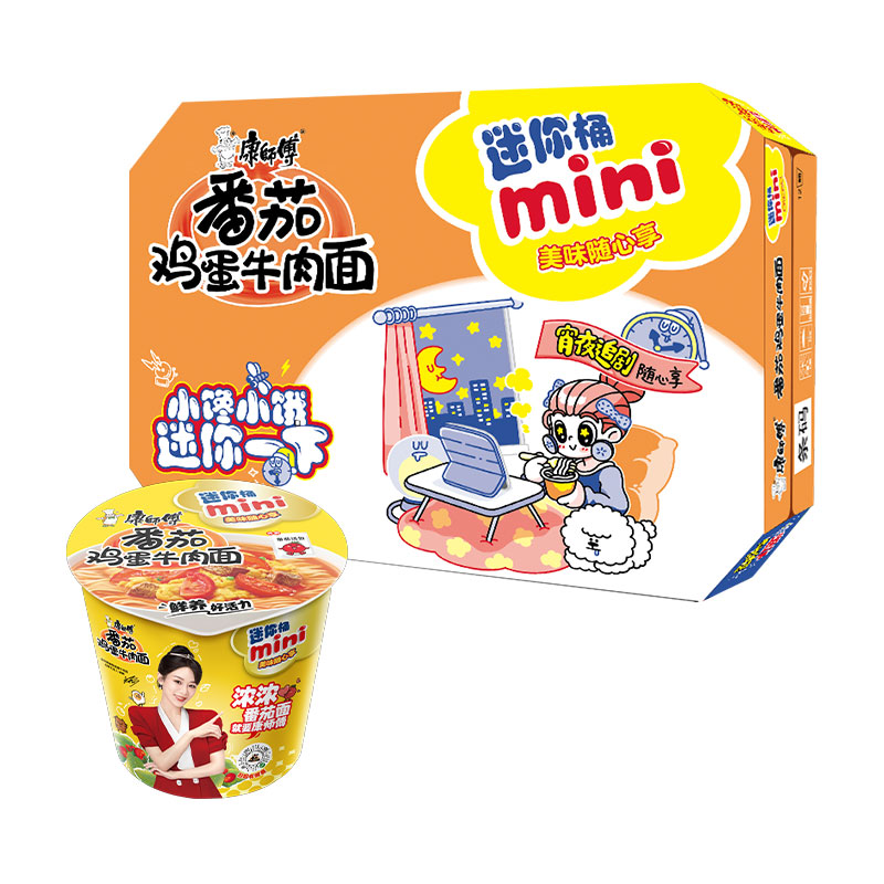 88VIP：康师傅 番茄鸡蛋牛肉面 70g*12桶 840g 19.31元