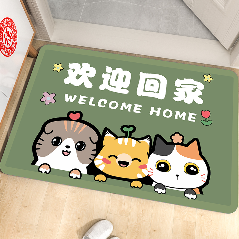 欧巢 地垫入户门脚垫 店内随机 1个装 50*80cm 5.9元（需用券）