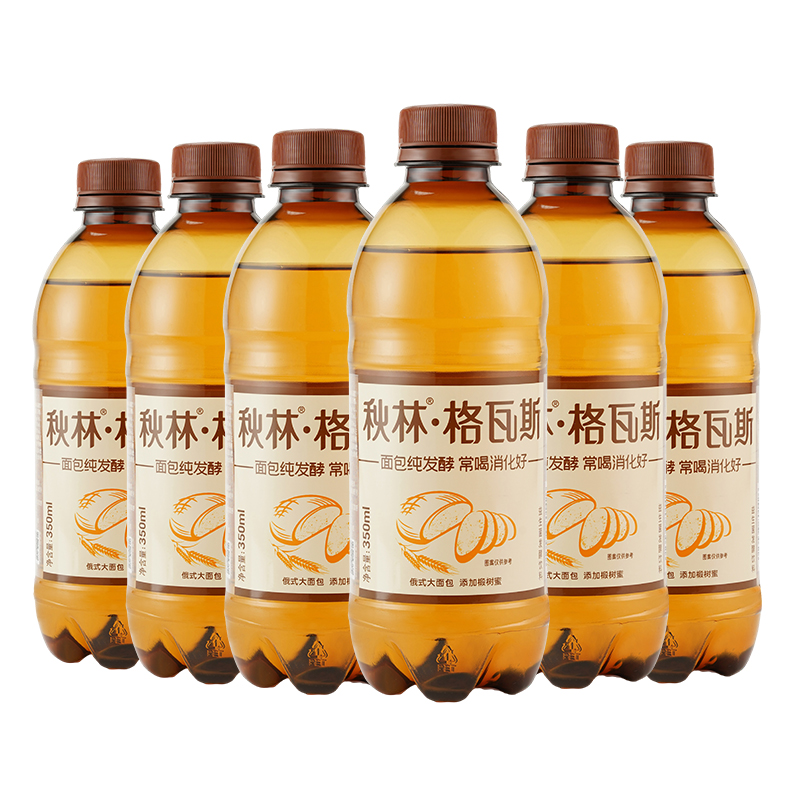 秋林·格瓦斯 秋林蜂蜜格瓦斯饮料350ml*6瓶真正添加蜂蜜装 17.1元