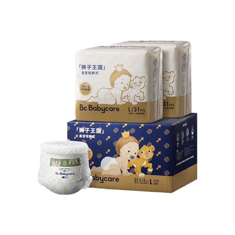 babycare 拉拉裤 纸尿裤 皇室狮子王国裤型纸尿裤XL码-2包 54片 119元（需用券）