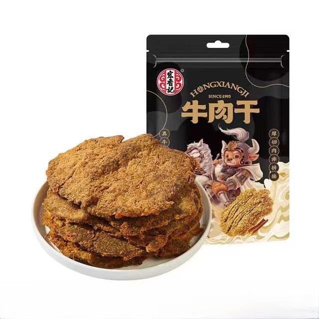 88VIP：宏香记 原切牛肉片手撕牛肉干五香味60g 10.1元