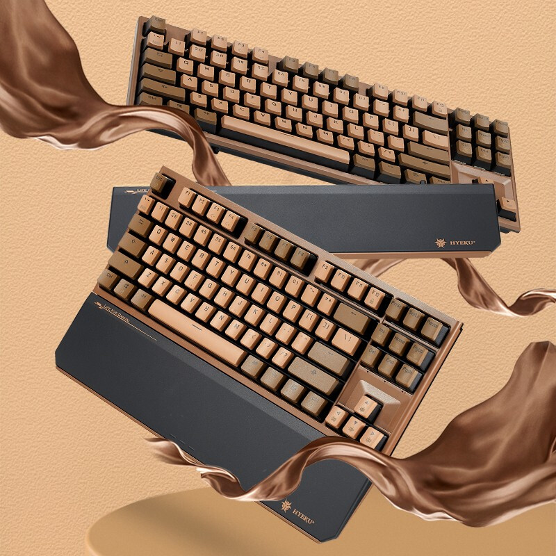 HEXGEARS 黑峡谷 X3 87键 2.4G双模机械键盘 浓情巧克力 凯华BOX流沙金轴 单光 199