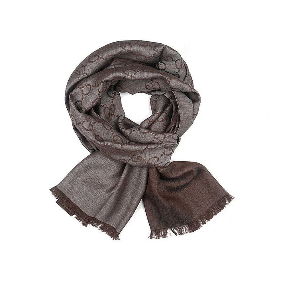 GUCCI 羊毛真丝围巾春秋薄款披肩男女同款简约百搭 923.59元