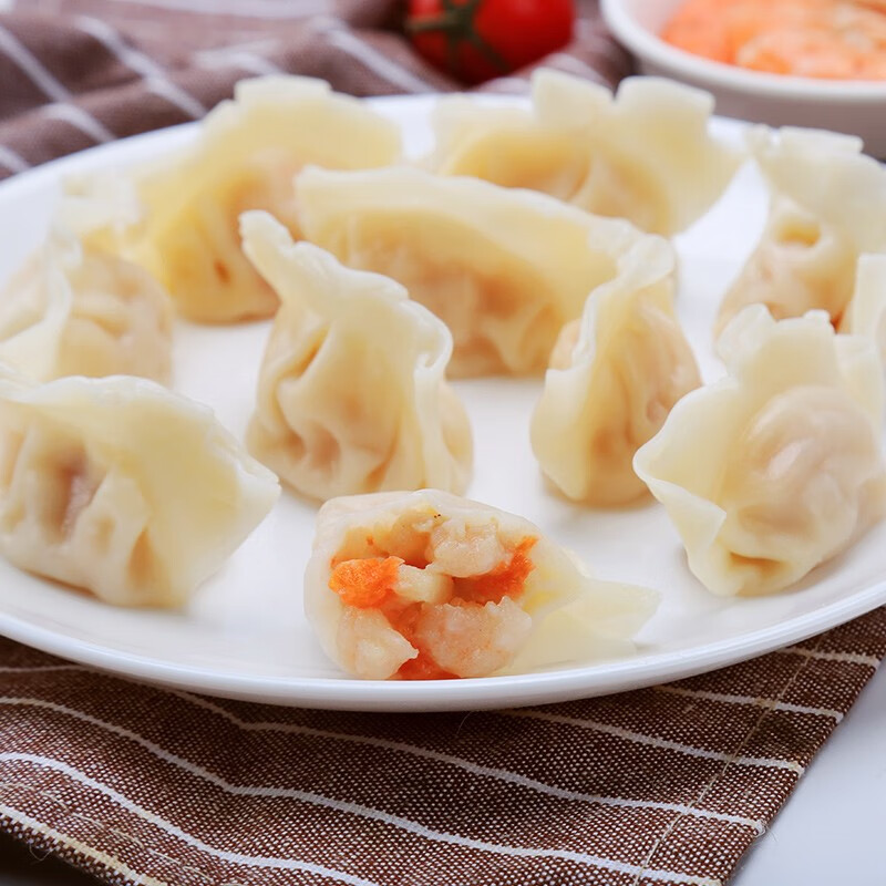 三全虾皇饺 私厨水饺 精选高端食材 营养 速冻饺子方便速食 私厨鲜美虾仁水饺480g(30只) 69元(需领券,买4赠1,合13.8元/件)