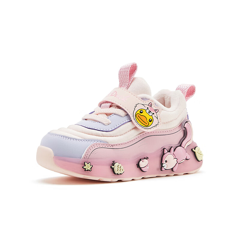 B.Duck 小黄鸭 儿童冬季新款加棉运动休闲棉鞋（3种颜色可选） 74元（需用券