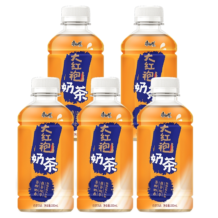 康师傅 大红袍奶茶 330ml*5瓶 13.88元包邮(需用券) - 逛丢