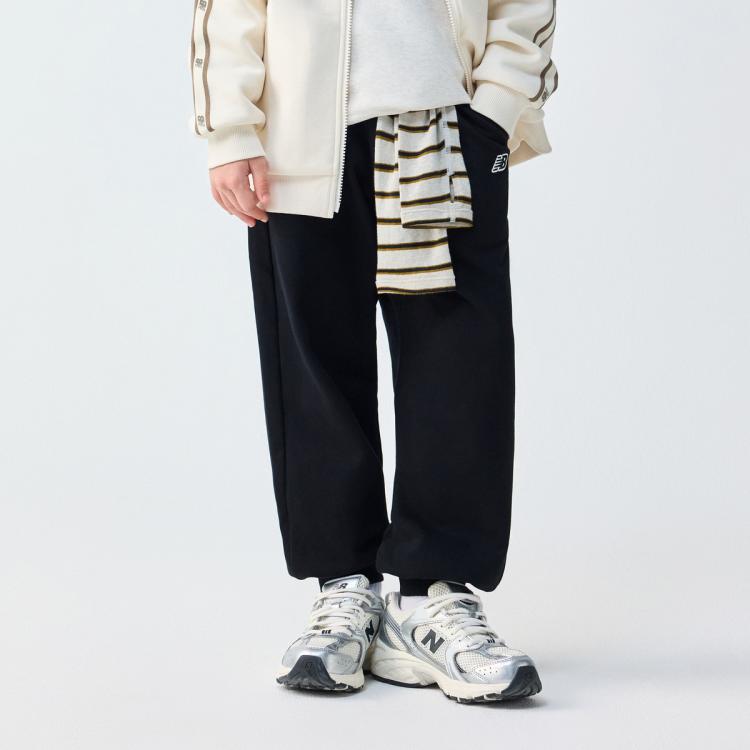new balance NB童装男女儿童中大童26新款时尚舒适束脚针织长裤校服 129元