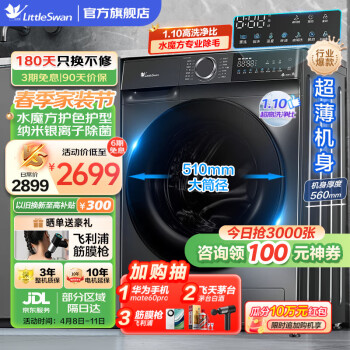 Midea 美的 LittleSwan 小天鹅 TG100V618T 滚筒洗衣机 10公斤 2233.2元（需用券）