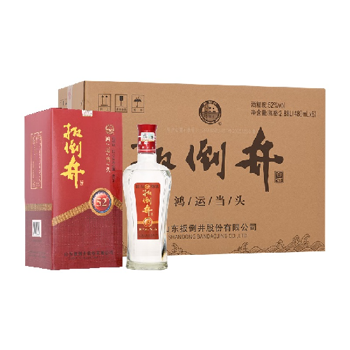 扳倒井 白酒 52度鸿运 浓香型白酒 52度 480mL 6瓶（赠送窖藏500ml*4） 167元（需