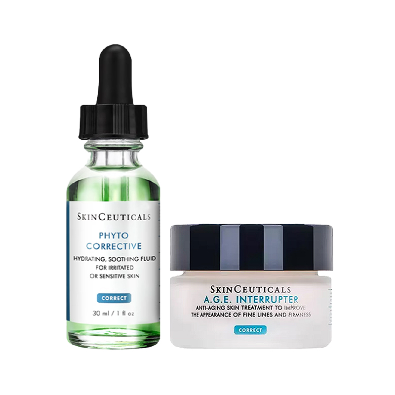 88VIP：SKINCEUTICALS 修丽可 舒缓修红补水保湿色修精华30ml+AGE面霜15ml 436.45元（