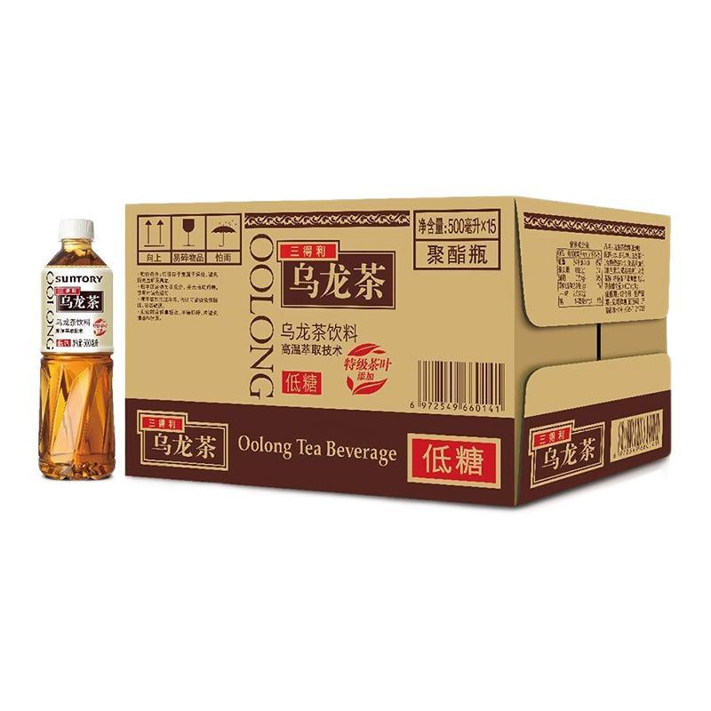 88VIP：三得利 低糖乌龙茶500ml*15瓶醇厚回甘茶香馥郁天然茶多酚 36.83元