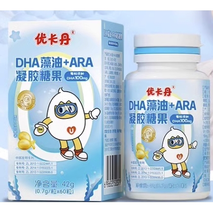 优卡丹 DHA藻油凝胶糖果 60粒/盒 39.9元（需用券）