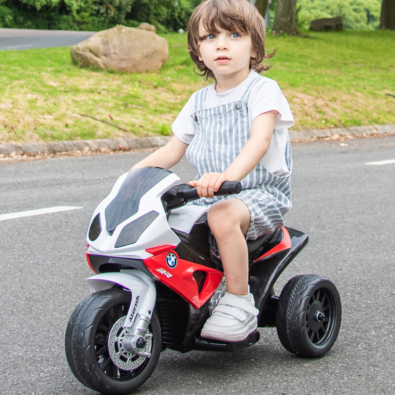 BeRica 贝瑞佳 宝马授权儿童电动车摩托车可坐人男女小孩玩具车宝宝幼儿童