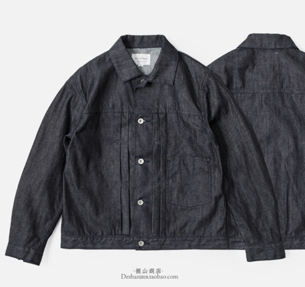 STILL BY HAND 日本制造定织右绫白耳丹宁夹克