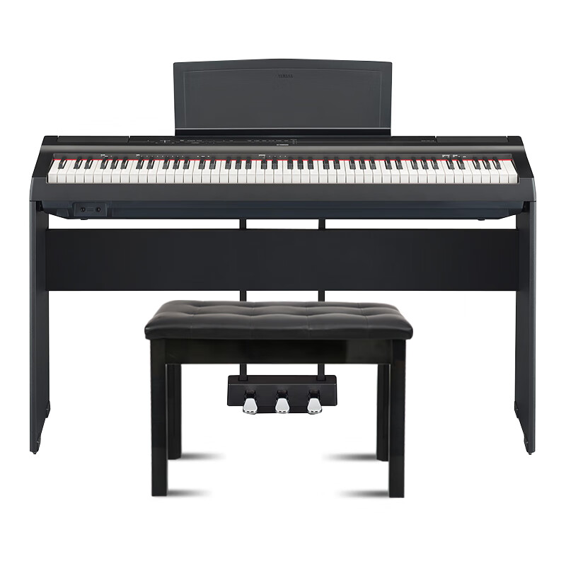 YAMAHA 雅马哈 电钢琴P125a 黑+原装木架+三踏板+大礼包 3622元包邮（双重优惠）