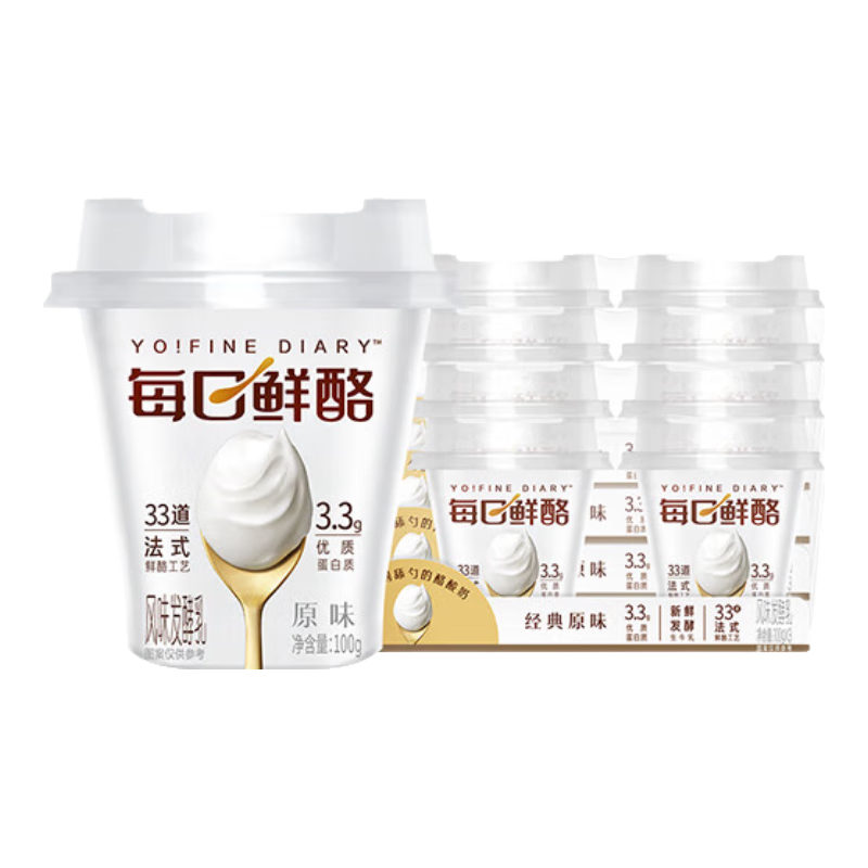 PLUS会员: 蒙牛 每日鲜酪风味发酵乳 100g*12杯 28.41元（需试用）