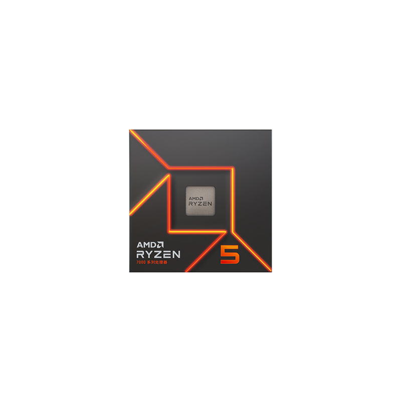 AMD 锐龙R5 7600X盒装CPU台式机电脑处理器AM5支持D5内存 1262.55元