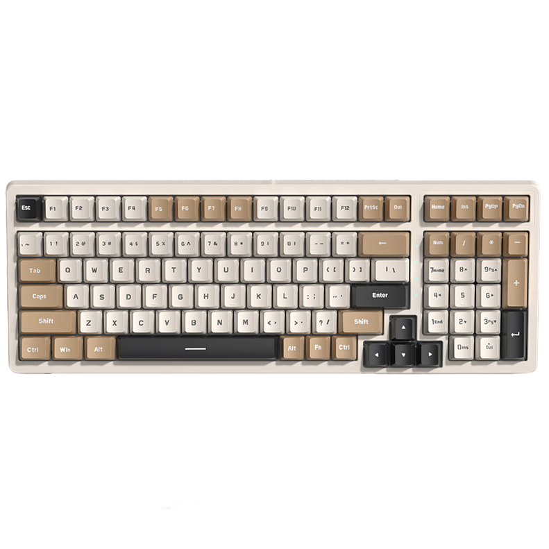 SUNSONNY 森松尼 J80 100键 有线机械键盘 咖啡棕白 红轴 橙光 136元