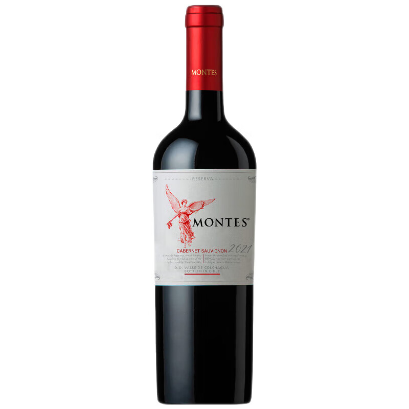 MONTES 蒙特斯 天使珍藏 赤霞珠 干红葡萄酒 750ml 单瓶装 69.9元