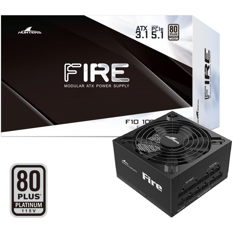 Great Wall 长城 额定1000W F10白金牌全模组电源（ATX3.1标准/原生PCIe5.0接口/自动