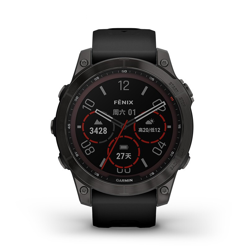 GARMIN 佳明 Fenix 7 运动手表 010-02540-28 碳黑色 42mm DLC旗舰版 3959.01元