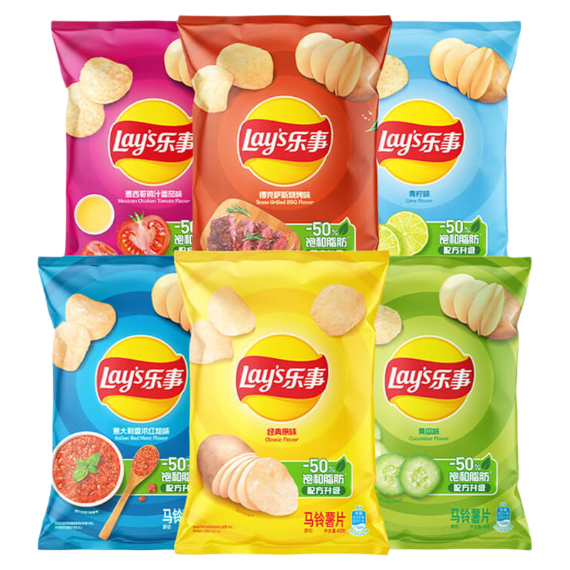 Lay's 乐事 薯片原切袋装混合口味组包240g ￥29.9